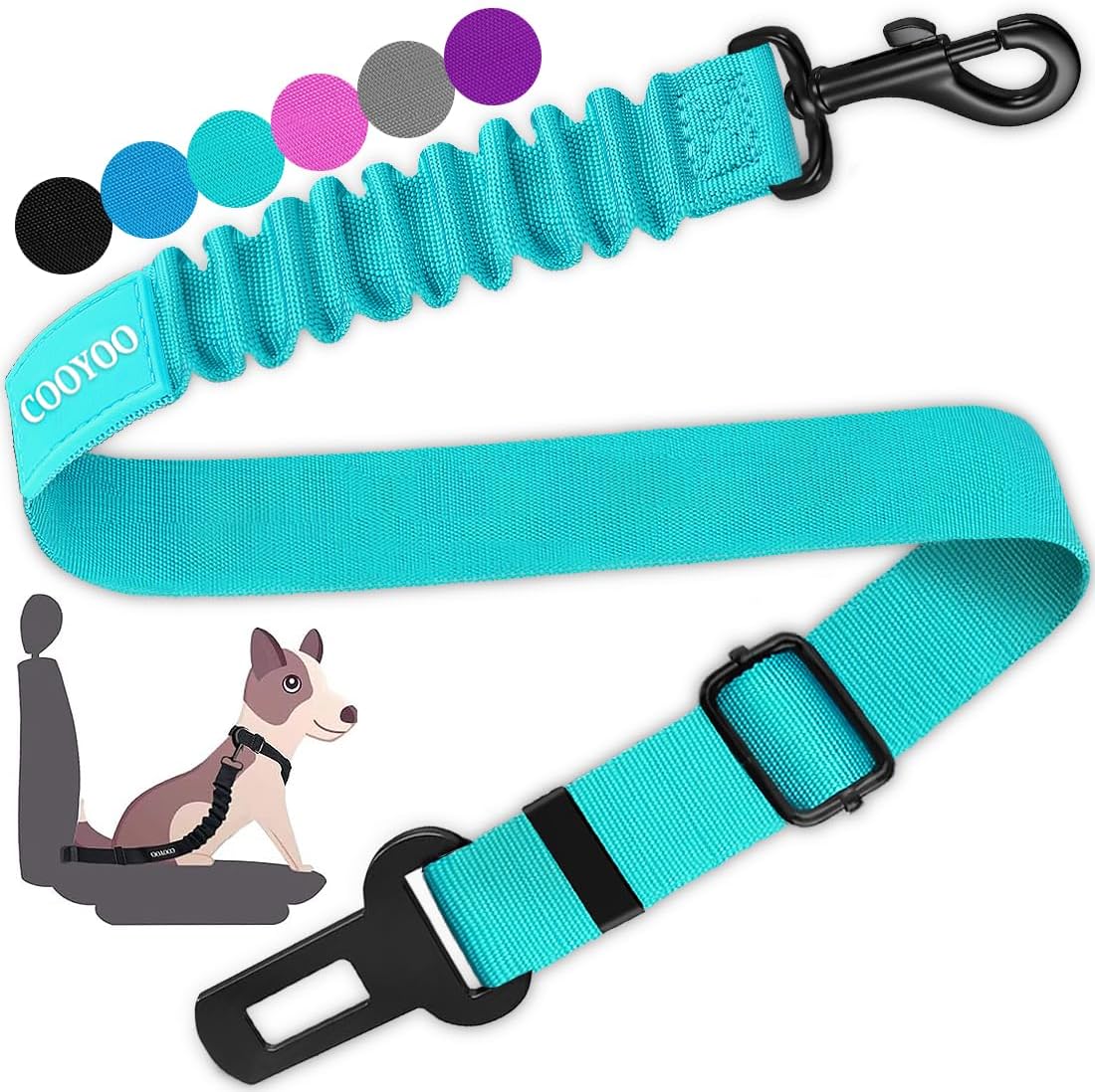 Dog Seat Belt,3 Piece Set Retractable Dog Car Adjustable Seatbelts for Vehicle Nylon Pet Safety Heavy Duty & Elastic & Durable Car Harness for Dogs