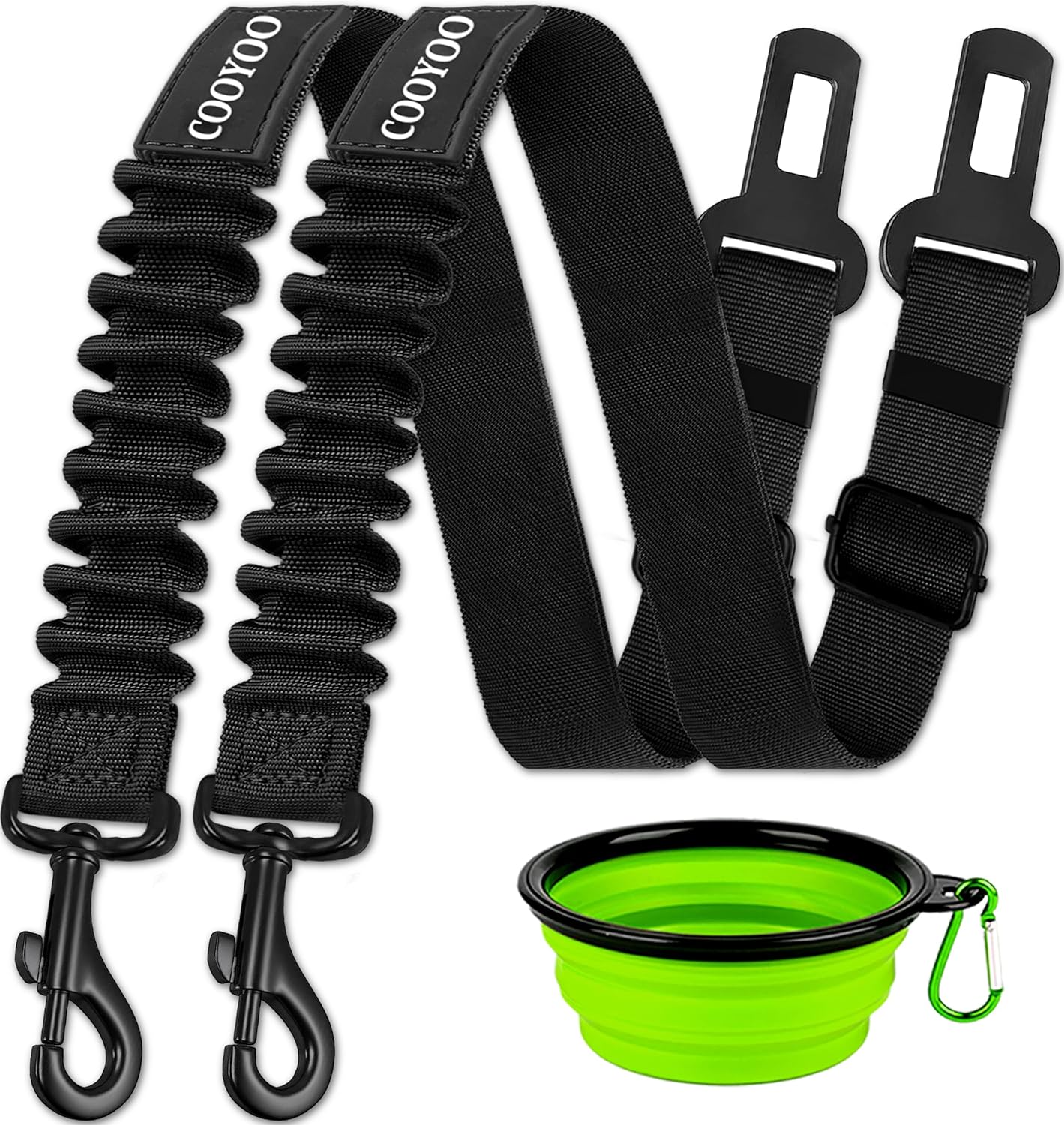 Dog Seat Belt,3 Piece Set Retractable Dog Car Adjustable Seatbelts for Vehicle Nylon Pet Safety Heavy Duty & Elastic & Durable Car Harness for Dogs