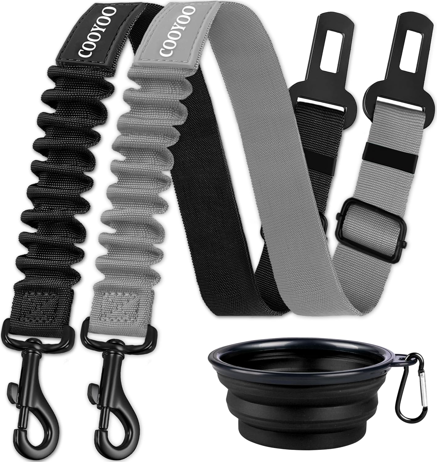 Dog Seat Belt,3 Piece Set Retractable Dog Car Adjustable Seatbelts for Vehicle Nylon Pet Safety Heavy Duty & Elastic & Durable Car Harness for Dogs