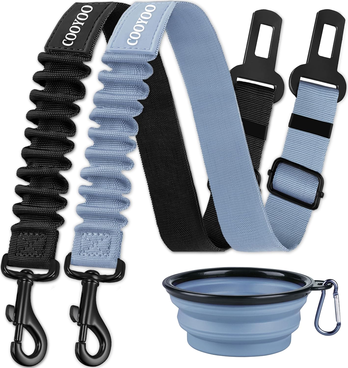 Dog Seat Belt,3 Piece Set Retractable Dog Car Adjustable Seatbelts for Vehicle Nylon Pet Safety Heavy Duty & Elastic & Durable Car Harness for Dogs