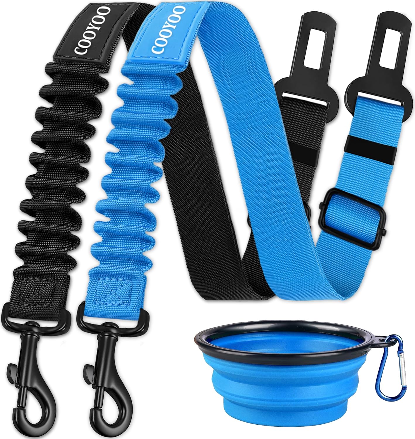 Dog Seat Belt,3 Piece Set Retractable Dog Car Adjustable Seatbelts for Vehicle Nylon Pet Safety Heavy Duty & Elastic & Durable Car Harness for Dogs