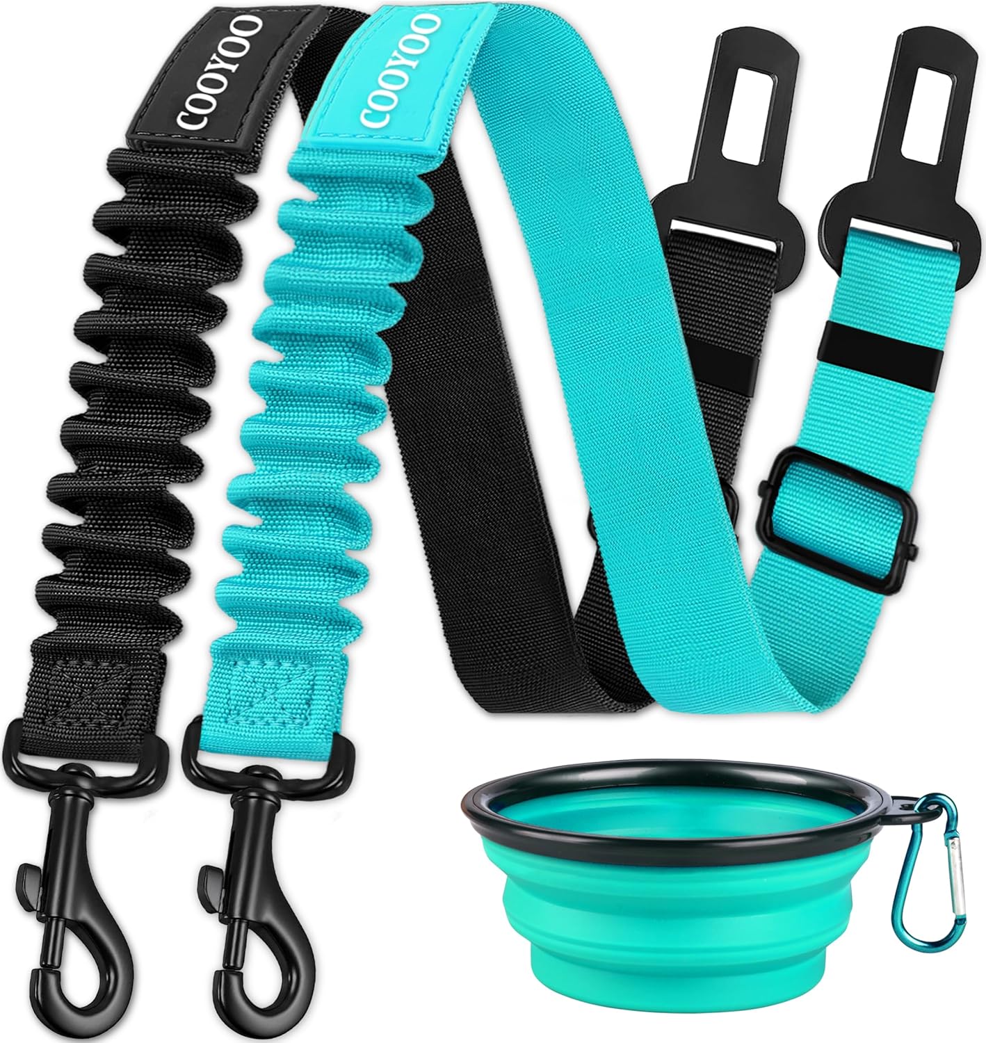 Dog Seat Belt,3 Piece Set Retractable Dog Car Adjustable Seatbelts for Vehicle Nylon Pet Safety Heavy Duty & Elastic & Durable Car Harness for Dogs
